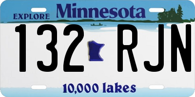 MN license plate 132RJN