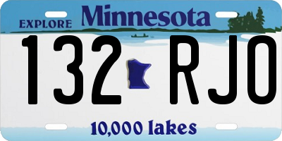 MN license plate 132RJO