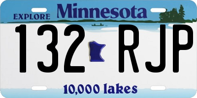 MN license plate 132RJP