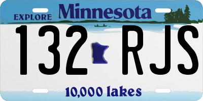 MN license plate 132RJS