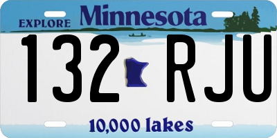 MN license plate 132RJU