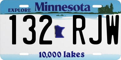 MN license plate 132RJW