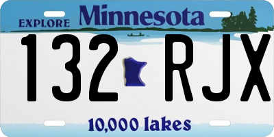 MN license plate 132RJX
