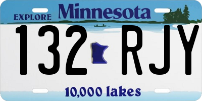 MN license plate 132RJY