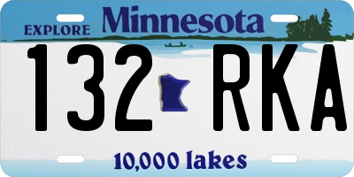MN license plate 132RKA