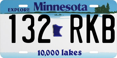 MN license plate 132RKB