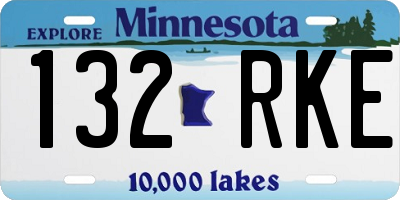 MN license plate 132RKE