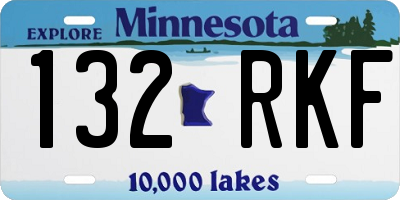 MN license plate 132RKF