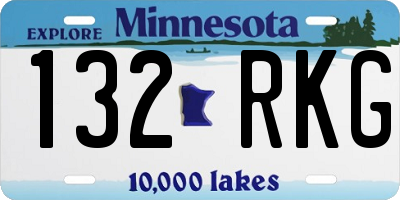 MN license plate 132RKG