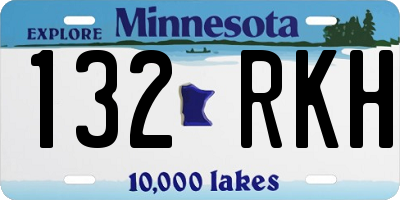 MN license plate 132RKH