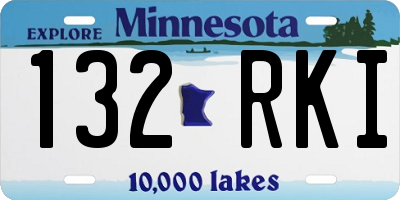 MN license plate 132RKI