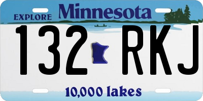 MN license plate 132RKJ