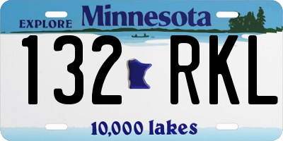 MN license plate 132RKL
