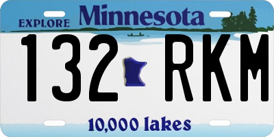 MN license plate 132RKM