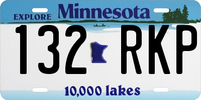 MN license plate 132RKP