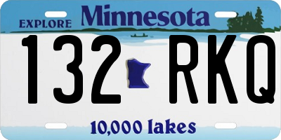 MN license plate 132RKQ