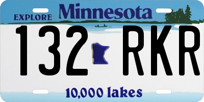 MN license plate 132RKR