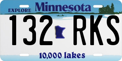 MN license plate 132RKS