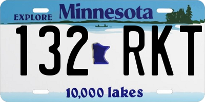 MN license plate 132RKT