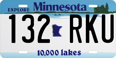 MN license plate 132RKU