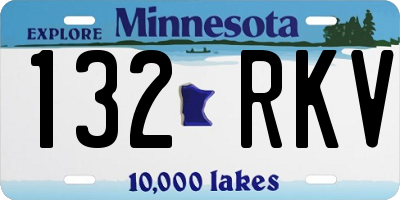 MN license plate 132RKV