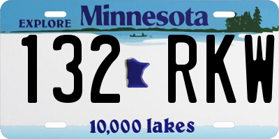 MN license plate 132RKW