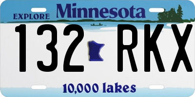 MN license plate 132RKX