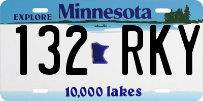 MN license plate 132RKY