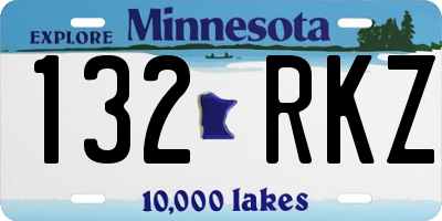 MN license plate 132RKZ
