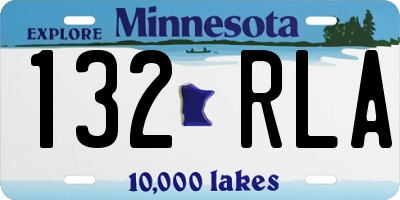 MN license plate 132RLA