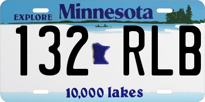 MN license plate 132RLB