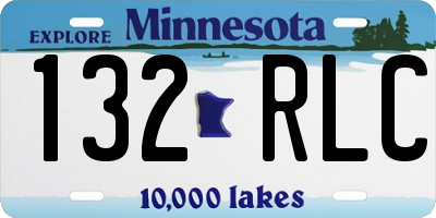 MN license plate 132RLC