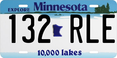 MN license plate 132RLE