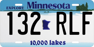 MN license plate 132RLF