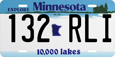 MN license plate 132RLI