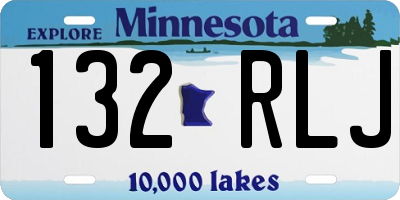MN license plate 132RLJ