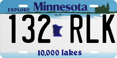 MN license plate 132RLK