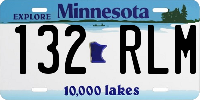 MN license plate 132RLM