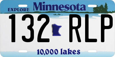 MN license plate 132RLP
