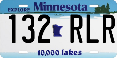 MN license plate 132RLR