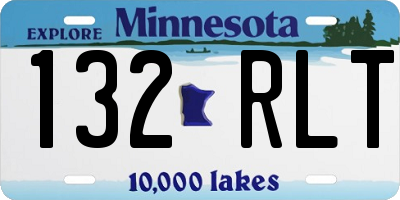 MN license plate 132RLT