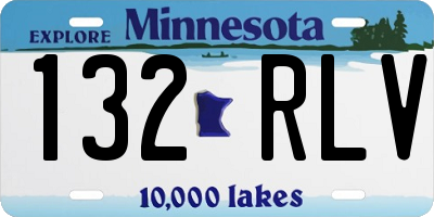 MN license plate 132RLV