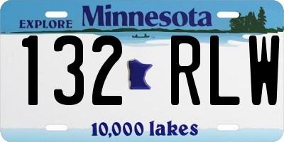 MN license plate 132RLW