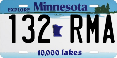 MN license plate 132RMA