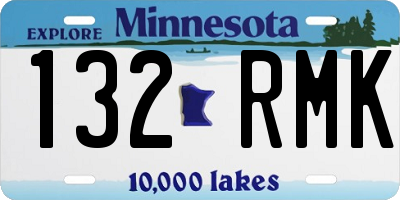 MN license plate 132RMK