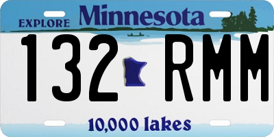 MN license plate 132RMM