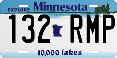 MN license plate 132RMP