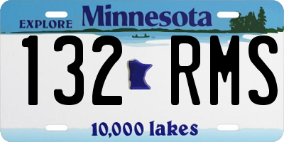 MN license plate 132RMS
