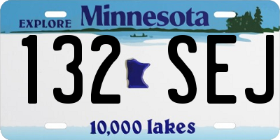 MN license plate 132SEJ