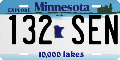 MN license plate 132SEN
